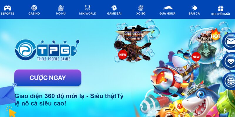 Sảnh game bắn cá tại Ole777 đa dạng và phong phú